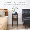 MT-6187DBR 【 完成品 】 天然木 サイドテーブル ベッドサイド ナイトテーブル 幅25cm 引き出し付 萩原 73632855