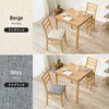 SH-8620LNT-8521NA-GY-3S ダイニングセット 正方形 幅75 3点セット 2人用 角テーブル カフェ風 シンプル 天然木 萩原 73633029