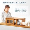 MUD-6126WH 【 完成品 】 調味料ラック カウンター上収納  幅60/90cm 両面開閉 キッチン上 木製 カトラリー収納 ガラス扉 スリム 萩原 73633099