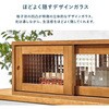 MUD-6126WH 【 完成品 】 調味料ラック カウンター上収納  幅60/90cm 両面開閉 キッチン上 木製 カトラリー収納 ガラス扉 スリム 萩原 73633099