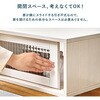 MUD-6127LBR 【 完成品 】 調味料ラック カウンター上収納  幅60/90cm 両面開閉 キッチン上 木製 カトラリー収納 ガラス扉 スリム 萩原 73633108