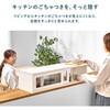 MUD-6127LBR 【 完成品 】 調味料ラック カウンター上収納  幅60/90cm 両面開閉 キッチン上 木製 カトラリー収納 ガラス扉 スリム 萩原 73633108