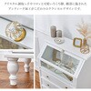 RCC-1787AW ガラスキャビネット 幅60 アンティーク風 収納 推し活 チェスト 飾り棚 ガラス扉タイプ 萩原 73633126