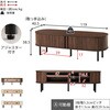 RTV-1410BR 【選べる横幅2サイズ×高さ2サイズ】 テレビ台 幅119/137cm タンブール扉 蛇腹 木目調 モダン 可動棚付き ロータイプ ハイタイプ 萩原 73633239