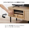 RTV-1411WS 【選べる横幅2サイズ×高さ2サイズ】 テレビ台 幅119/137cm タンブール扉 蛇腹 木目調 モダン 可動棚付き ロータイプ ハイタイプ 萩原 73633291