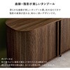 RTV-1412BR 【選べる横幅2サイズ×高さ2サイズ】 テレビ台 幅119/137cm タンブール扉 蛇腹 木目調 モダン 可動棚付き ロータイプ ハイタイプ 萩原 73633300