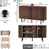 RTV-1412BR 【選べる横幅2サイズ×高さ2サイズ】 テレビ台 幅119/137cm タンブール扉 蛇腹 木目調 モダン 可動棚付き ロータイプ ハイタイプ 萩原 73633300