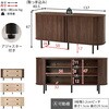 RTV-1413BR 【選べる横幅2サイズ×高さ2サイズ】 テレビ台 幅119/137cm タンブール扉 蛇腹 木目調 モダン 可動棚付き ロータイプ ハイタイプ 萩原 73633327