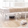 KH-3074SDMGY パイプベッド セミダブル 木目調 ハイタイプ ヘッドボード付き 棚付 コンセント付き ベッドフレーム【 頑丈 耐荷重300kg 】 萩原 73633476