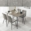 BT-8541MGY-8543GY-5S 大理石調ダイニングセット 120×80 5点セット 4人用 ホテルライク モダン モノトーン 正方形 萩原 73633650