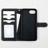 SSK-ISS2401BK iPhone 17e/iPhone 16e PUレザー手帳ケース ブラック 耐衝撃 大容量カード収納ポケット スタンド機能 ハンドストラップ ストラップホール付 Smart Stock 73648867