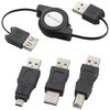USB�ϊ��A�_�v�^�[�Z�b�g 4�� USB2.0 Type-A miniB