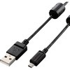 USBケーブル デジカメ用 ミニ8pin平型タイプ フェライトコア ブラック エレコム