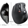 M-XT4DRBK トラックボールマウス ワイヤレス 無線 USB 6ボタン 親指 左手用 握りやすい 手になじむ 高性能 エレコム 73824948