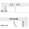 MR-LC204W 電源タップ+USBハブ付き机上ラック(W500) サンワサプライ 73855373