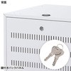 500x500x410mm ノートパソコン収納キャビネット エスコ