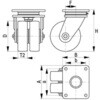 EA986KX-12 100mm キャスター(自在金具・ツインホイール) エスコ 73881527