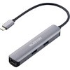 USBハブ ドッキングステーション Type-C接続 USBA×3ポート HDMI×1ポート LANポート付 アルミ筐体 スリム エレコム
