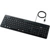 キーボード 有線 USB接続 メンブレン式 テンキー付き 静音 抗菌 排水機構 エレコム