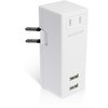 USB付 電源タップ USBポート 合計2.1A AC×1個口 横向き 折りたたみプラグ 急速充電 エレコム