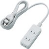 T-KST02-22320WH 電源タップ 延長コード 3個口 2P 雷ガード ほこり防止シャッター スイングプラグ コンセント エレコム 74216196