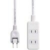 T-KST02-22350WH 電源タップ 延長コード 3個口 2P 雷ガード ほこり防止シャッター スイングプラグ コンセント エレコム 74216214