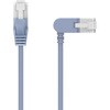 LD-GPATSW/BU30 LANケーブル Cat6A スイングコネクタ 左右90°回転 爪折れ防止 スリムケーブル(直径3.5mm) RoHS エレコム 74298885