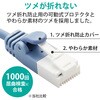 LD-GPATSW/BU30 LANケーブル Cat6A スイングコネクタ 左右90°回転 爪折れ防止 スリムケーブル(直径3.5mm) RoHS エレコム 74298885