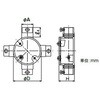 LE4BR20 ねじ無露出丸ボックス 4方出 三桂製作所 74752959