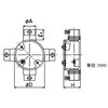 LE4BR32 ねじ無露出丸ボックス 4方出 三桂製作所 74752977