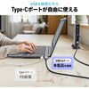 500-LAN6KASL02 LAN変換ケーブル CAT6 RJ-45/USB A サンワダイレクト 74825226