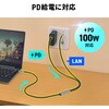 500-LAN6KCPD01 LAN変換ケーブル CAT6 RJ-45/USB TypeC サンワダイレクト 74826328