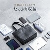 200-BAG187BK キャリングバッグ 本革 トート サンワダイレクト 74826389