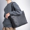 200-BAG187BK キャリングバッグ 本革 トート サンワダイレクト 74826389