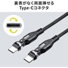 500-USB090-18BKN USB TypeCケーブル USB2.0 PD240W対応 サンワダイレクト 74826407