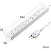 TAP-SPSLIM8MG-2W 電源タップ スリム マグネット/雷ガード付き サンワサプライ 74996656