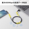 KU-CAL10TK2 USB TypeC-Aケーブル USB2.0 サンワサプライ 74996726