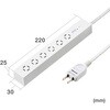 TAP-SPSLIM6MG-2W 電源タップ スリム マグネット/雷ガード付き サンワサプライ 74996796