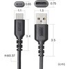 KU-CA10TK2 USB TypeC-Aケーブル USB2.0 サンワサプライ 74996848