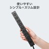 TAP-SPSLIM8MG-2BK 電源タップ スリム マグネット/雷ガード付き サンワサプライ 74996927