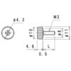 KSC3-8 十字穴付つまみノブ (白) ラクテム 75087365