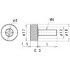 KSC6-20 十字穴付つまみノブ (白) ラクテム 75087487