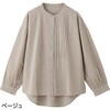 822222-01 822222 ピンタック前開きブラウスベージュM～L ケアファッション 75146009