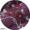 821724-02 821724 7分袖クラフト刺繍前開きブラウスボルドーL ケアファッション 75146036
