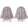 822125-14 822125 後ろ長めTシャツブルーパープルS ケアファッション 75146788