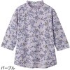 822127-23 822127 7分袖後ろ長めTシャツパープルLL ケアファッション 75147068