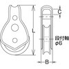 A-722 滑車 Fブロック(デルリン) 参考使用荷重0．29kN 最大使用ロープ径5mm 水本機械製作所 75267678