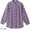 822138-23 822138 隠れファスナーブラウスパープルLL ケアファッション 75279219