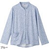 822114-11 822114 スナップ釦前開きTシャツブルーM～L ケアファッション 75279499