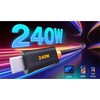 JUCX26L10 USB-C to USB-C 240W 高耐久、柔軟ダブル編組、急速充電ケーブル1m j5 create 75283629